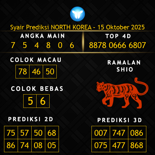 Prediksi North Korea Hari Ini 15-oktober-2025
