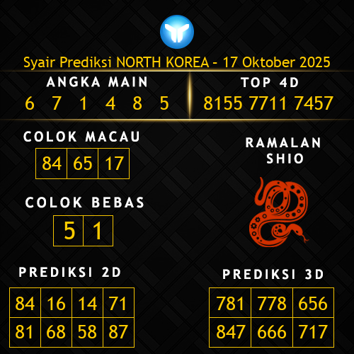 Prediksi North Korea Hari Ini 17-oktober-2025
