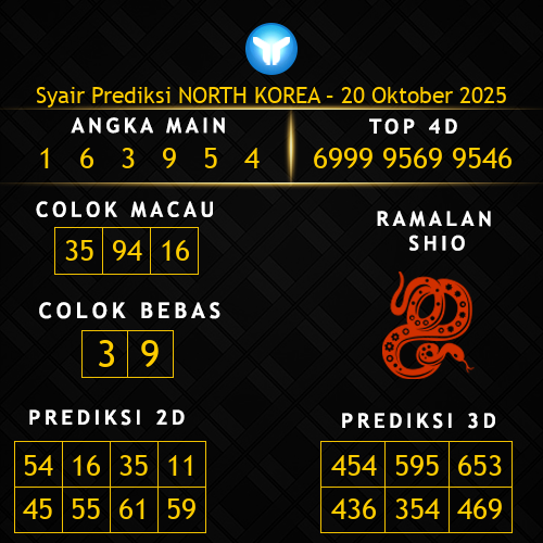 Prediksi North Korea Hari Ini 20-oktober-2025