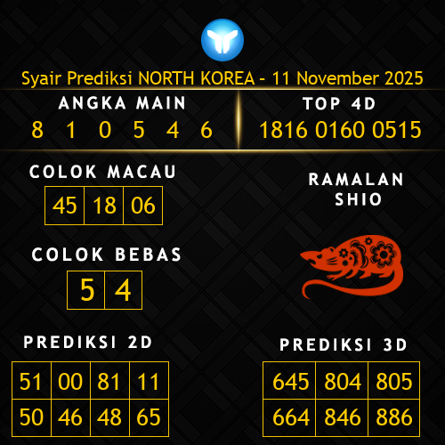 Prediksi North Korea Hari Ini 11-november-2025