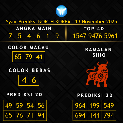 Prediksi North Korea Hari Ini 13-november-2025