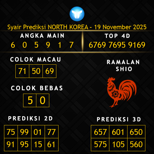 Prediksi North Korea Hari Ini 19-november-2025