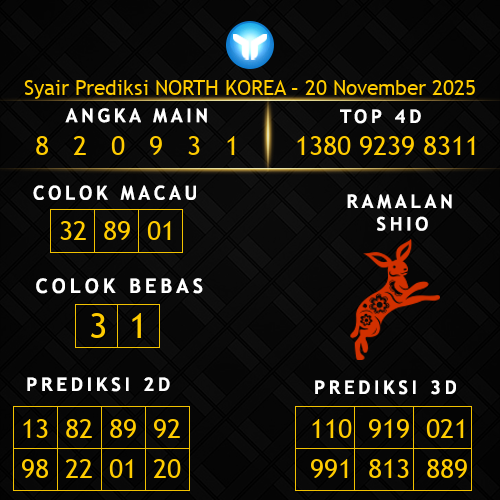 Prediksi North Korea Hari Ini 20-november-2025
