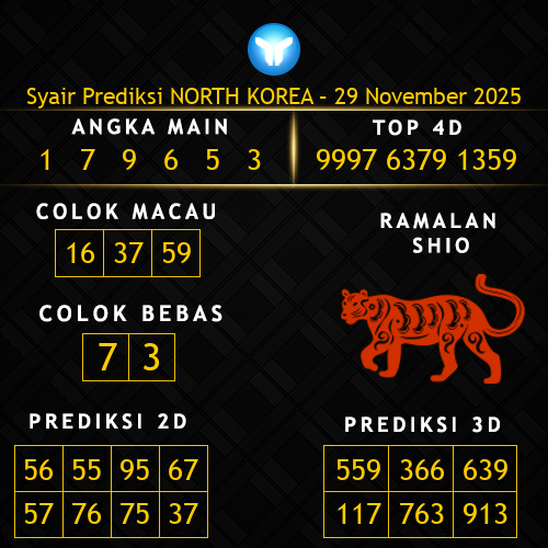 Prediksi North Korea Hari Ini 29-november-2025