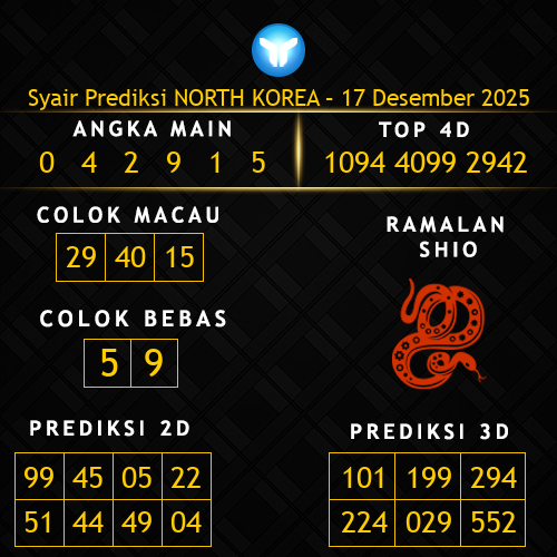 Prediksi North Korea Hari Ini 17-desember-2025