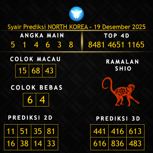 Prediksi North Korea Hari Ini 19-desember-2025