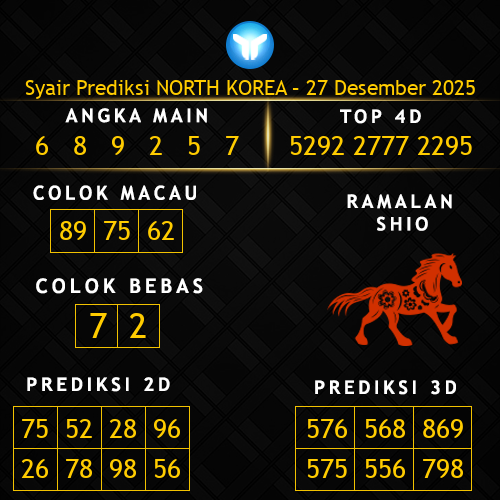 Prediksi North Korea Hari Ini 27-desember-2025