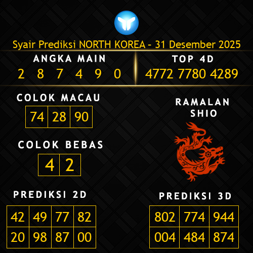 Prediksi North Korea Hari Ini 31-desember-2025