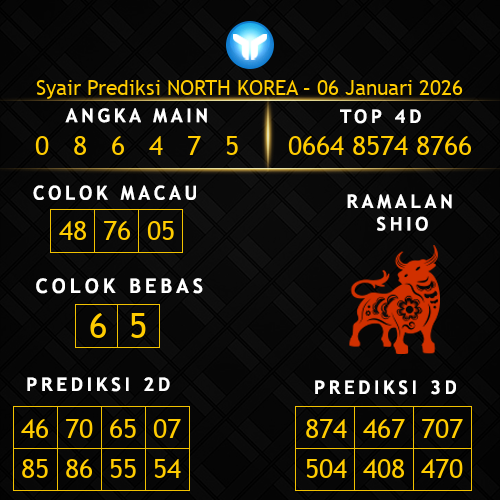 Prediksi North Korea Hari Ini 6-januari-2026