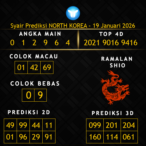 Prediksi North Korea Hari Ini 19-januari-2026