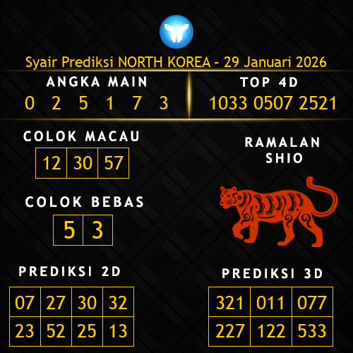 Prediksi North Korea Hari Ini 29-januari-2026