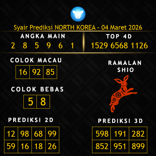 Prediksi North Korea Hari Ini 4-maret-2026