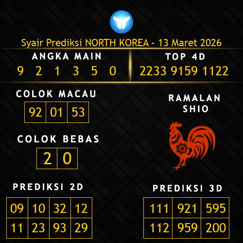 Prediksi North Korea Hari Ini 13-maret-2026