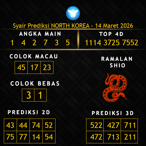 Prediksi North Korea Hari Ini 14-maret-2026