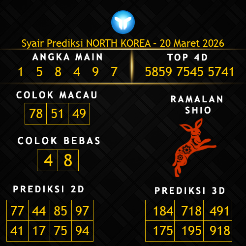 Prediksi North Korea Hari Ini 20-maret-2026