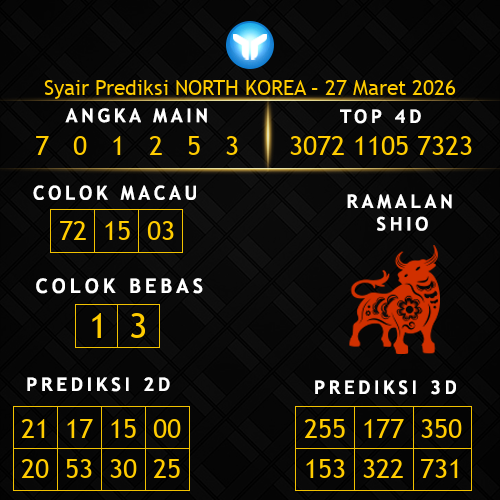 Prediksi North Korea Hari Ini 27-maret-2026