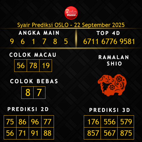 Prediksi Oslo Hari Ini 22-september-2025
