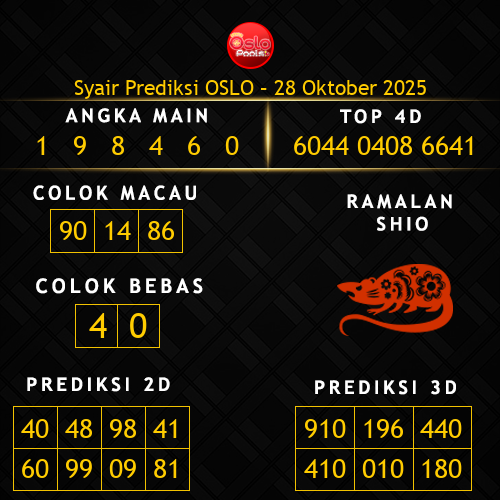 Prediksi Oslo Hari Ini 28-oktober-2025