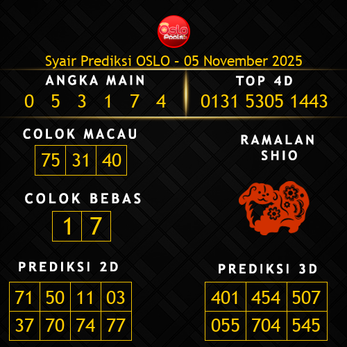 Prediksi Oslo Hari Ini 5-november-2025