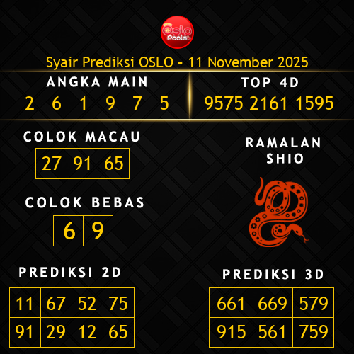 Prediksi Oslo Hari Ini 11-november-2025