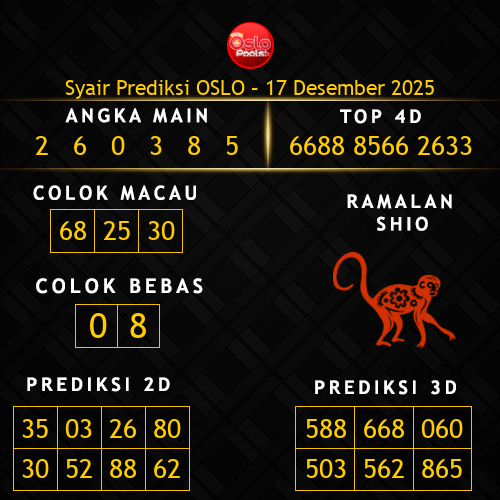 Prediksi Oslo Hari Ini 17-desember-2025