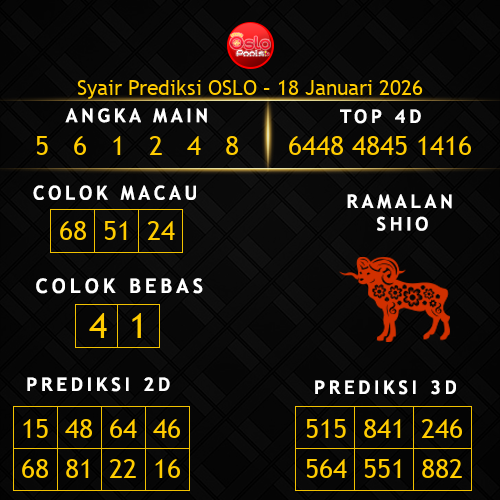 Prediksi Oslo Hari Ini 18-januari-2026