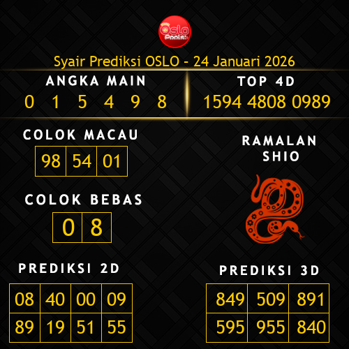 Prediksi Oslo Hari Ini 24-januari-2026