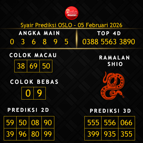 Prediksi Oslo Hari Ini 5-februari-2026