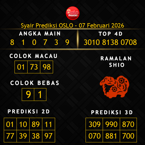 Prediksi Oslo Hari Ini 7-februari-2026