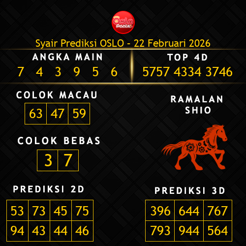Prediksi Oslo Hari Ini 22-februari-2026