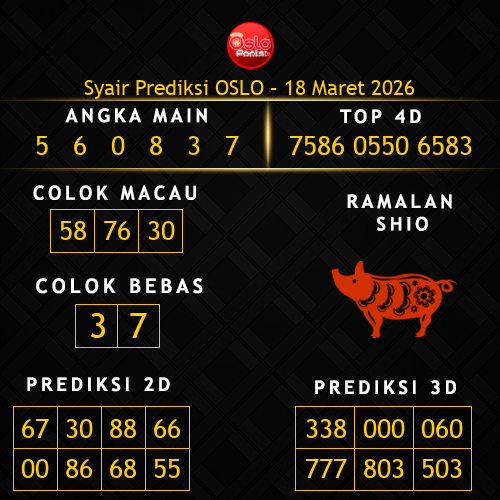Prediksi Oslo Hari Ini 18-maret-2026