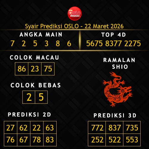 Prediksi Oslo Hari Ini 22-maret-2026