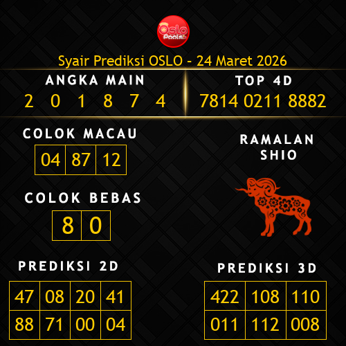 Prediksi Oslo Hari Ini 24-maret-2026