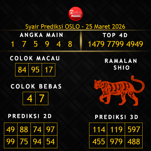 Prediksi Oslo Hari Ini 25-maret-2026