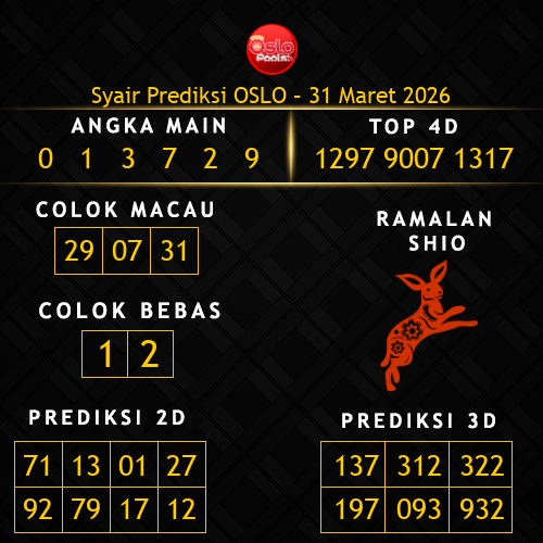 Prediksi Oslo Hari Ini 31-maret-2026