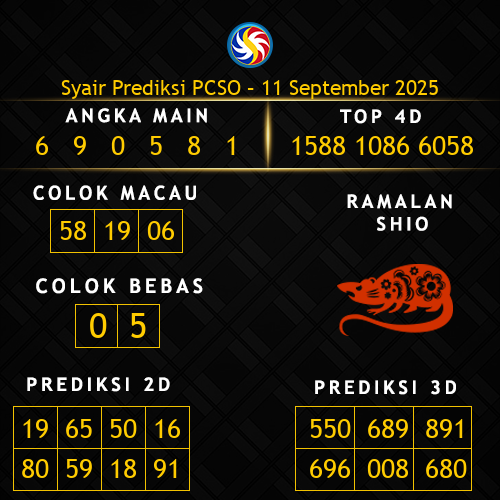 Prediksi PCSO Hari Ini 11-september-2025