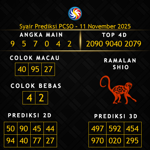 Prediksi PCSO Hari Ini 11-november-2025