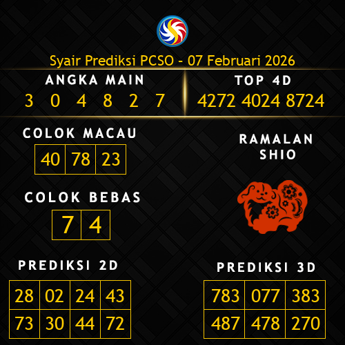 Prediksi PCSO Hari Ini 7-februari-2026