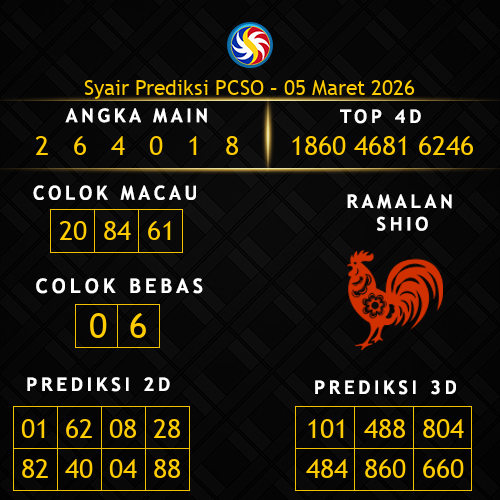 Prediksi PCSO Hari Ini 5-maret-2026