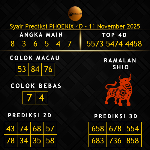 Prediksi Phoenix 4D Hari Ini 11-november-2025