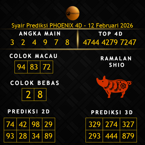 Prediksi Phoenix 4D Hari Ini 12-februari-2026
