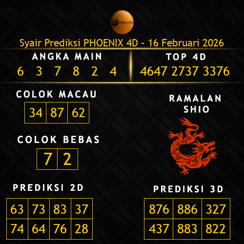 Prediksi Phoenix 4D Hari Ini 16-februari-2026