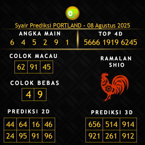 Prediksi Portland Hari Ini 8-agustus-2025