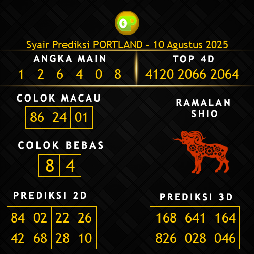 Prediksi Portland Hari Ini 10-agustus-2025