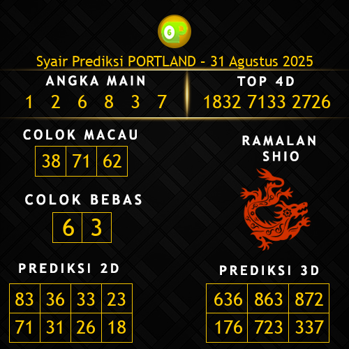 Prediksi Portland Hari Ini 31-agustus-2025