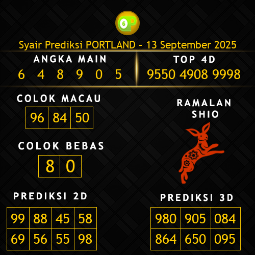 Prediksi Portland Hari Ini 13-september-2025