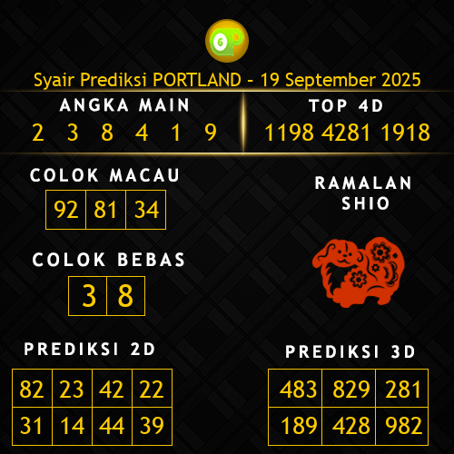 Prediksi Portland Hari Ini 19-september-2025