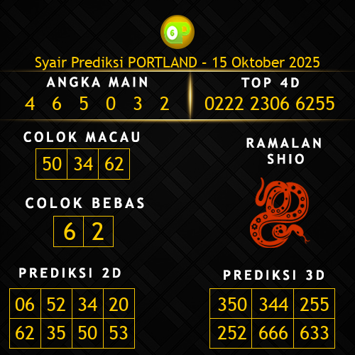 Prediksi Portland Hari Ini 15-oktober-2025