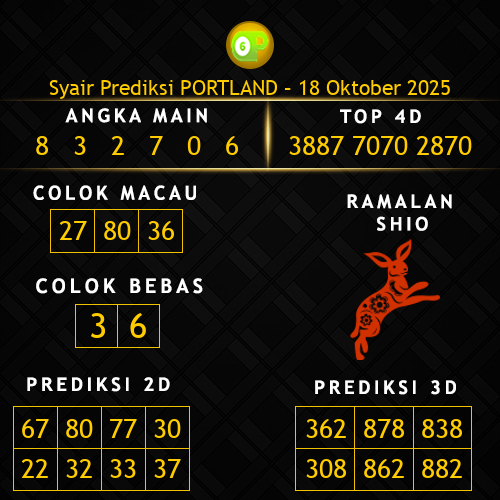 Prediksi Portland Hari Ini 18-oktober-2025