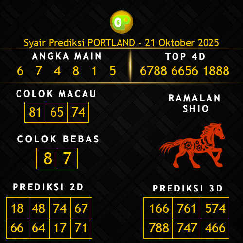 Prediksi Portland Hari Ini 21-oktober-2025